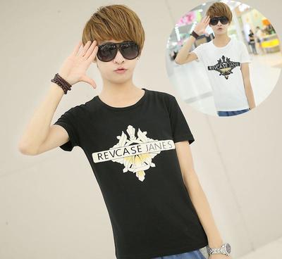 2015夏裝新款短袖T恤男純棉重工藝時(shí)尚韓版男式T恤衫批發(fā)